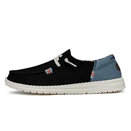 Hey Dude Women's Wendy Boho Black Size 9 | Women's Shoes | Women's Slip On Shoes | Comfortable & Light-Weight